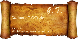 Gudmon Tünde névjegykártya